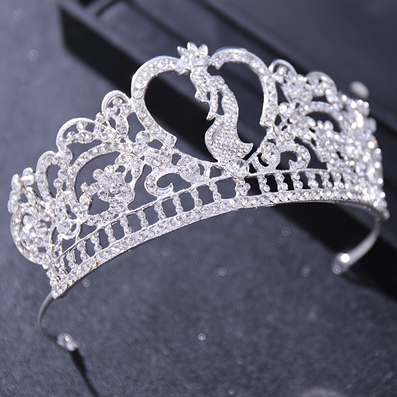 Golden Crystal Crowns Princess Crown Baroque Queen Tiara For Bridal Wedding