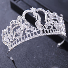 Golden Crystal Crowns Princess Crown Baroque Queen Tiara For Bridal Wedding