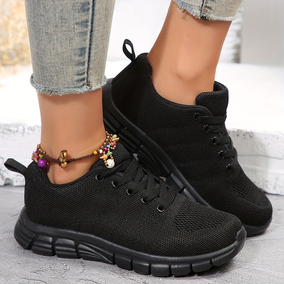 Women's Lightweight Mesh Sneakers Anti slip Soft Sole