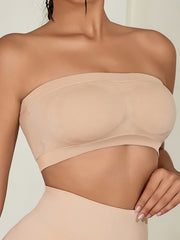 3pcs Strapless Crop Tops Women's Tube Top