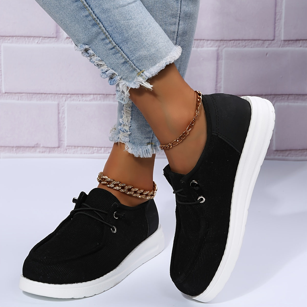 Women's Canvas Loafers Lightweight Casual Walking Shoes
