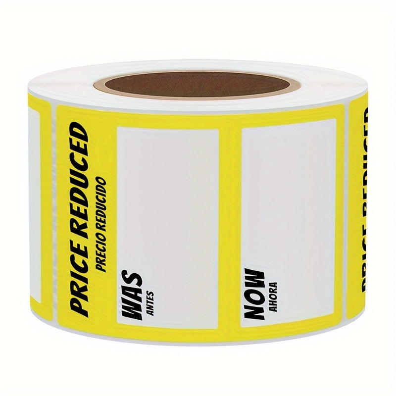300 Yellow Adhesive Labels 2x3 Inch on 40mm Core Copperplate Paper