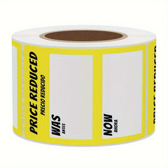 300 Yellow Adhesive Labels 2x3 Inch on 40mm Core Copperplate Paper