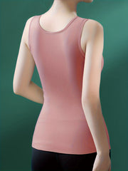 Solid V Neck Tank Top Slim Fit Lingerie
