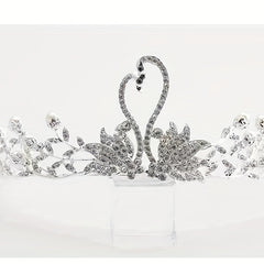 Faux Pearl Rhinestone Crown - 18 Years Old Adult Party Princess Tiara
