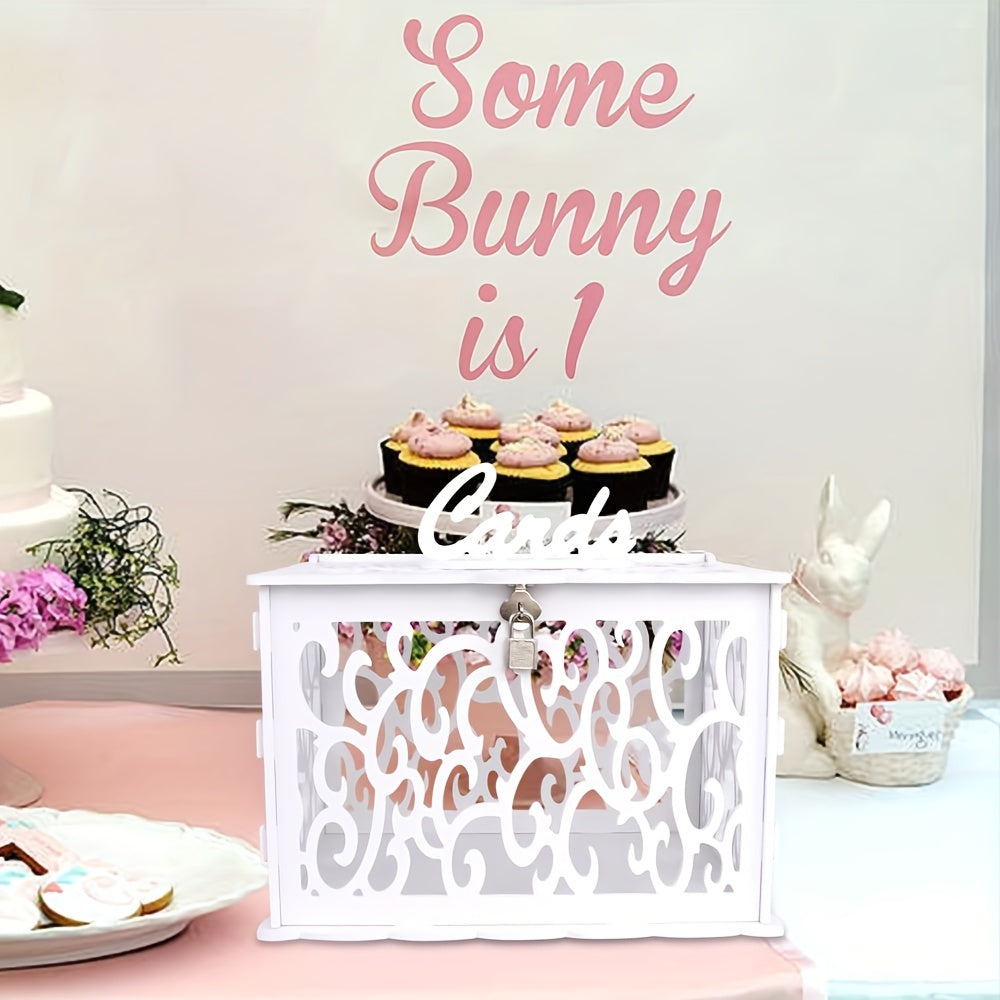DIY Wedding Card Box with Lock for Special Occasions
