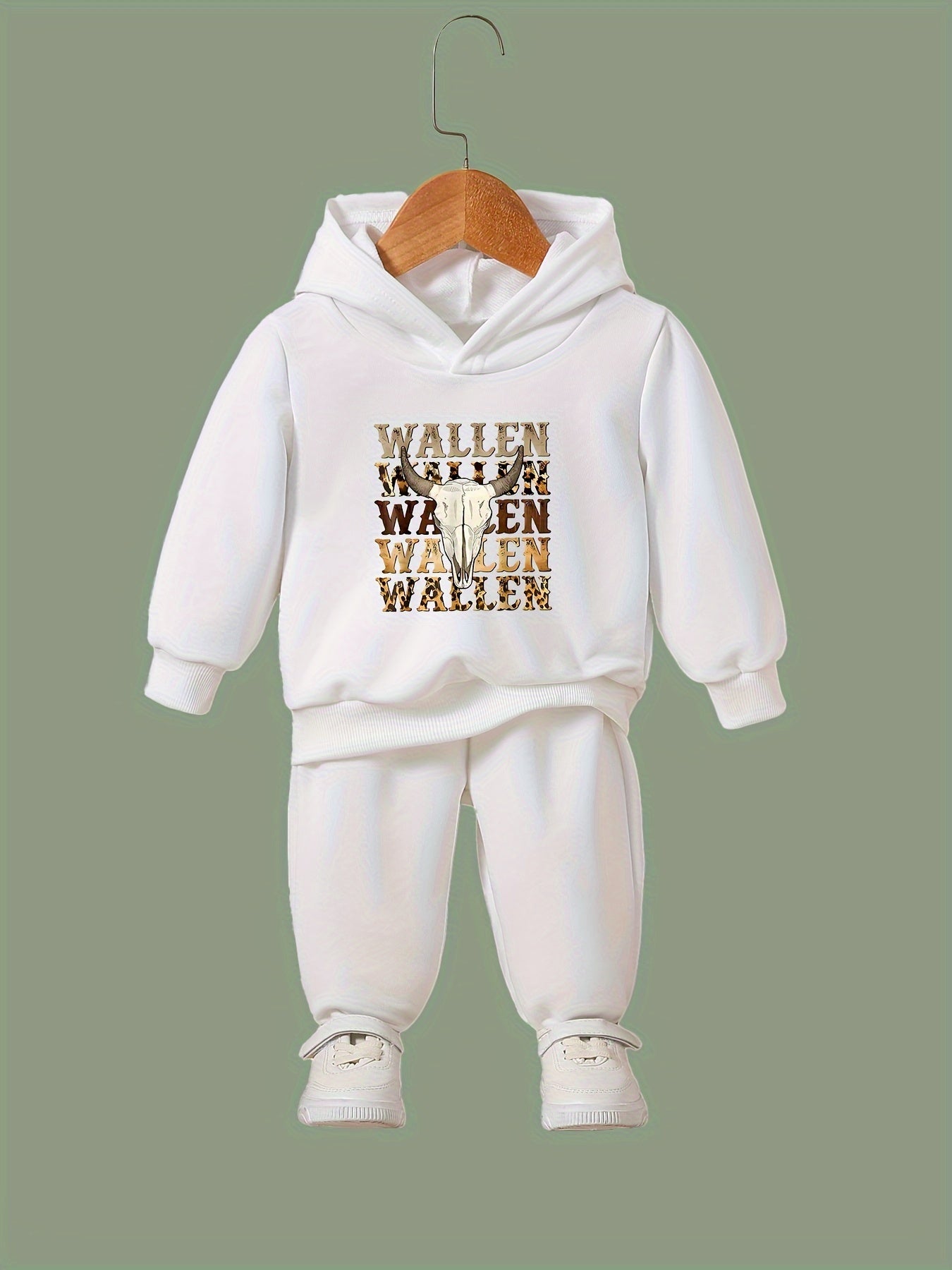 Bull Pattern Long Sleeve Hooded Sweatshirt Girls Comfy Hoodies Pullover