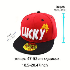 Kids Letter Baseball Cap Hip Hop Dance Flat Eaves Cap Summer Sunshade Sun Hat