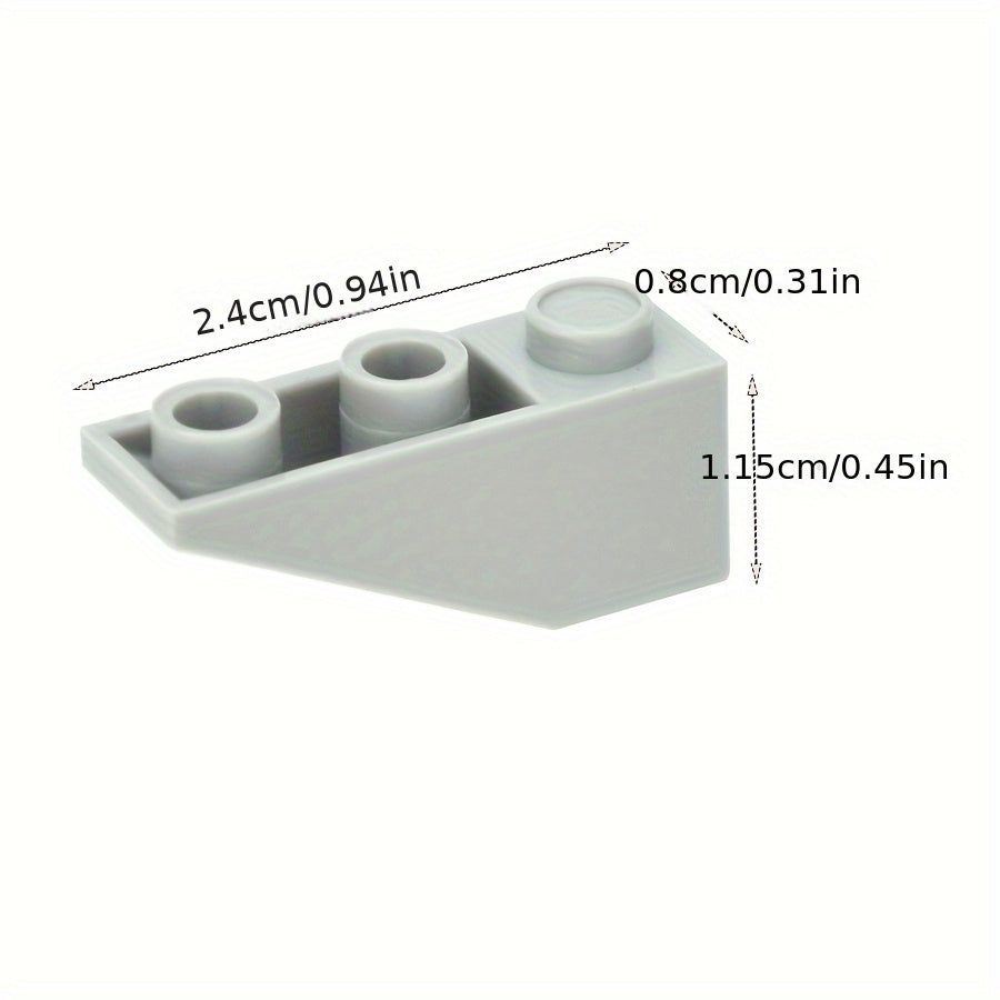 30pcs Building Blocks Roof Tile Inverted Slope Bricks