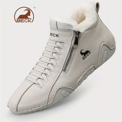 Men's Winter Ankle Boots Zipper Walking Shoes