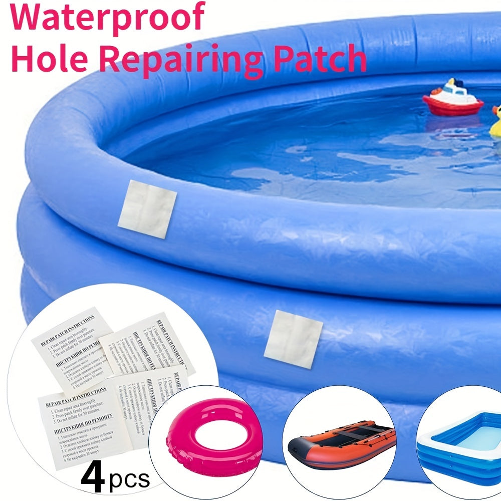 4pcs Self Adhesive Patches for Pool Toys Boats Rafts - Waterproof