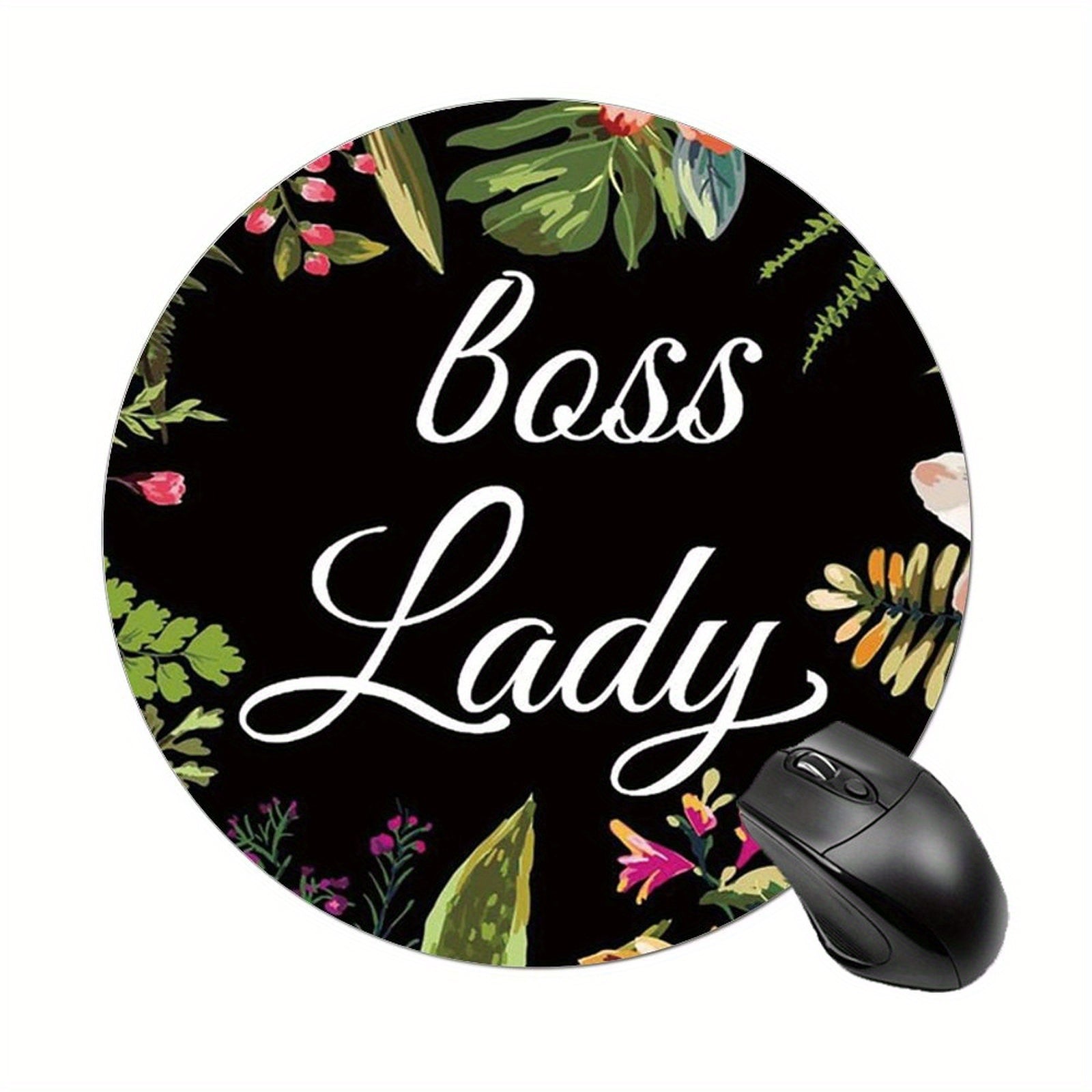 Round Gaming Mouse Pad Women Girls Non-Slip Rubber Mat Office Laptop Lady