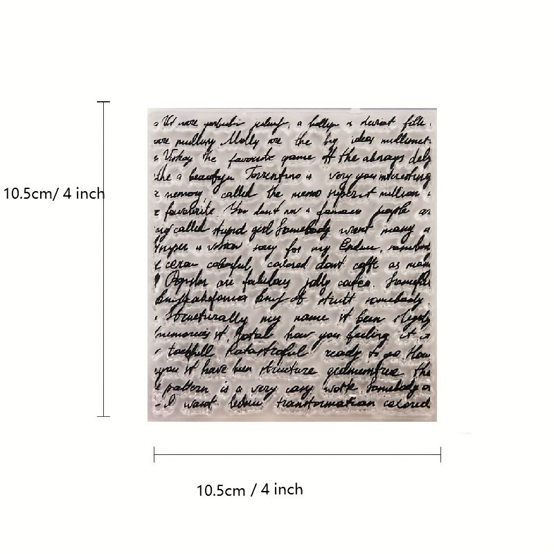 Word Pattern Transparent Stamps for DIY Scrapbooking