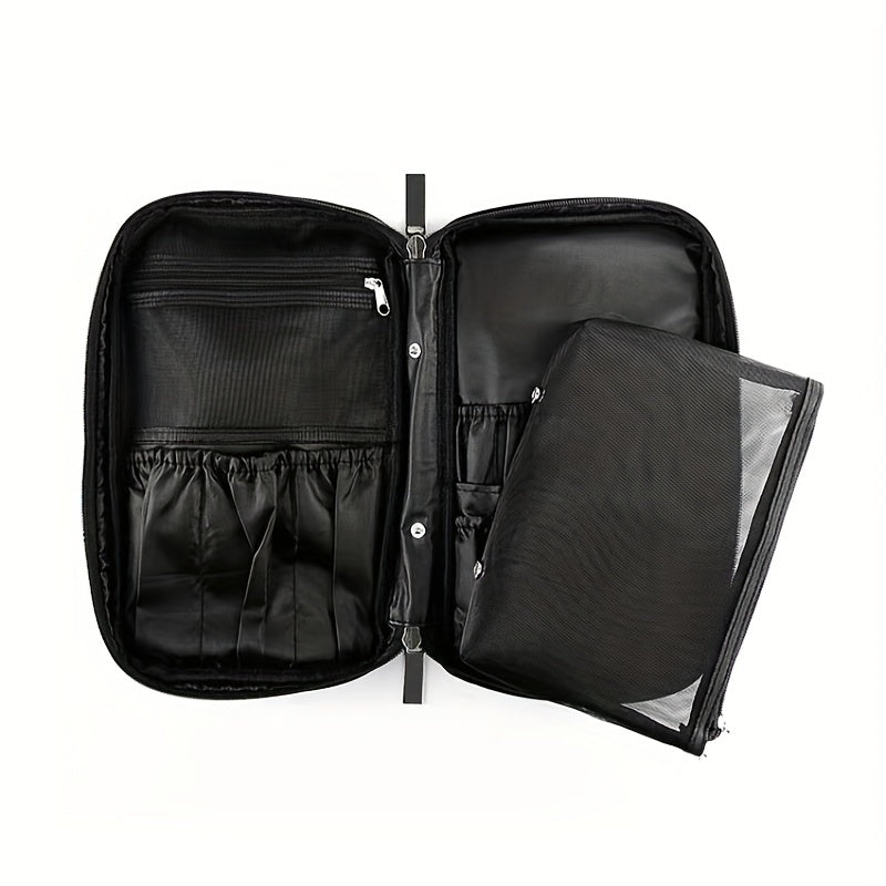 Makeup Brush Organizer Travel Cosmetic Bag with Handles