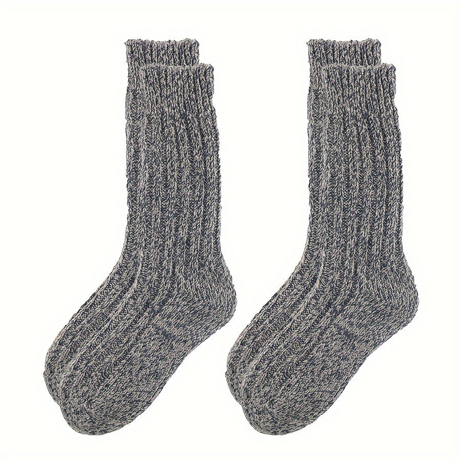 Men's Cartoon Crew Socks Thermal Wool Blend Comfy Casual Unisex
