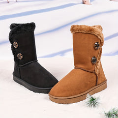 Women's Anti-skid Snow Boots Plush Lined Slip On Shoes