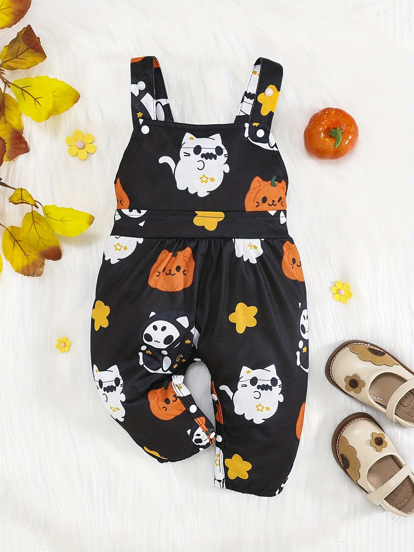 Halloween Party Bib Overalls for Toddler Baby Boys Girls
