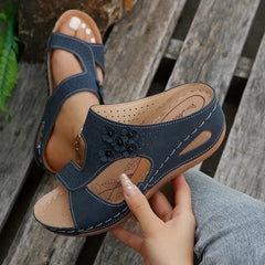 Women's Faux Leather Beach Sandals - Breathable & Comfortable
