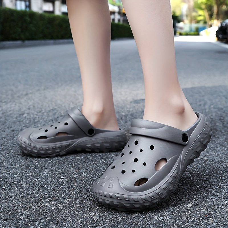 Men's Solid Clogs Comfy Non Slip Soft Sole Casual Slippers