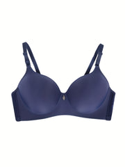Plus Size Rhinestone Full Cover Wireless Bra w/ Straps