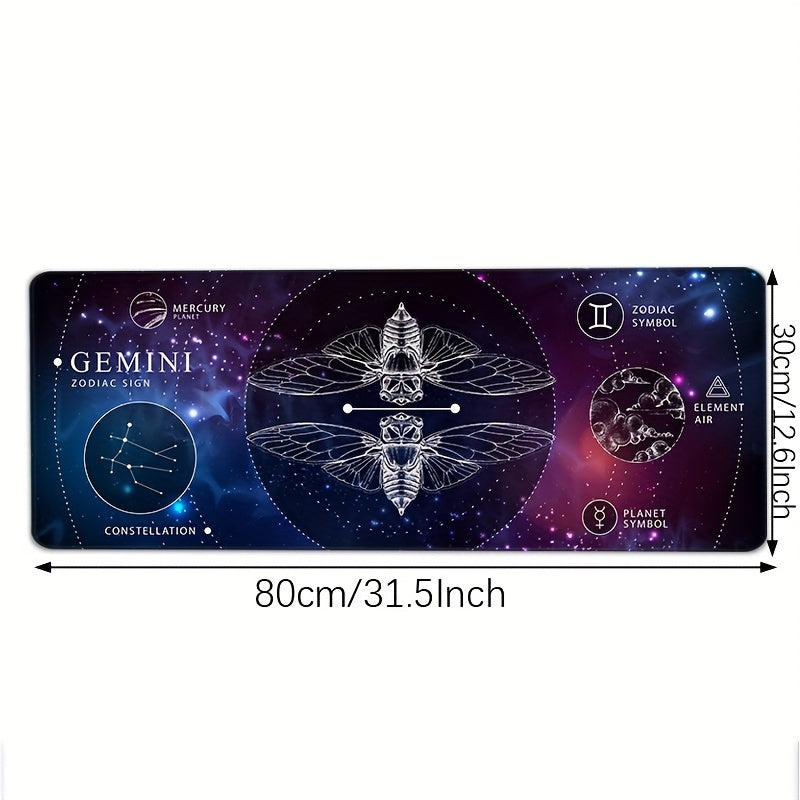 Gemini E Sport Large Mouse Pad XL Mouse Pads Non Slip Rubber Base 12 Zodiac Sign