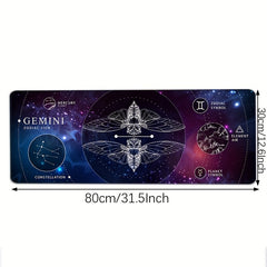 Gemini E Sport Large Mouse Pad XL Mouse Pads Non Slip Rubber Base 12 Zodiac Sign