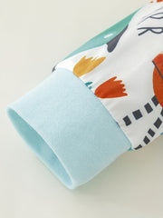 Boys Monster Pajamas Set Long Sleeves Cozy Homewear