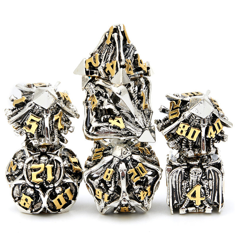 7pcs Punk Style Squid Monster Dices Hollow Polyhedral Dice Set