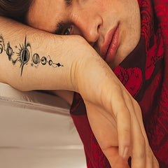 Star Chain Dream Planet Universe Tattoo Sticker