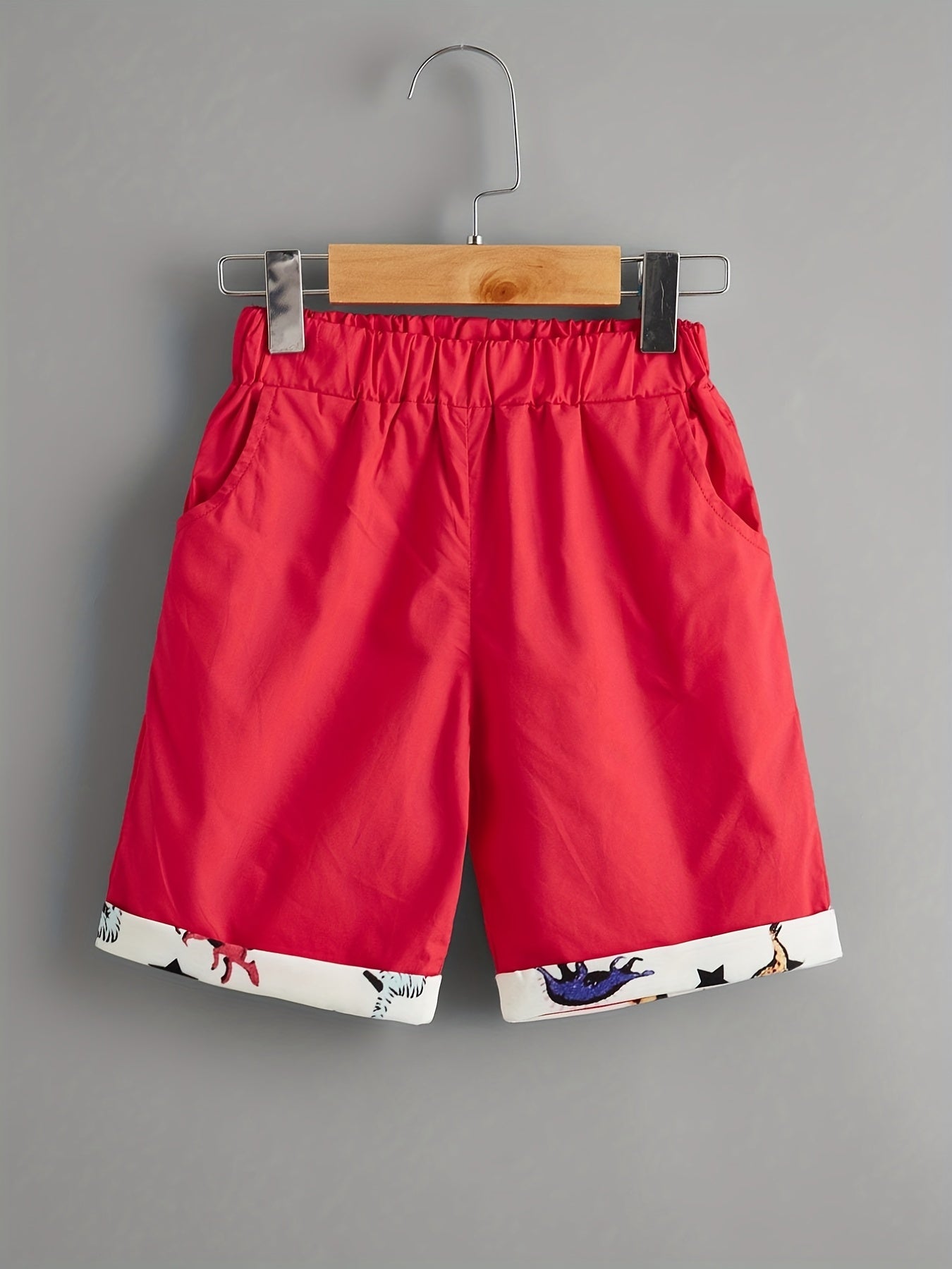Boys Dino Print 2pc Set Shirt & Shorts