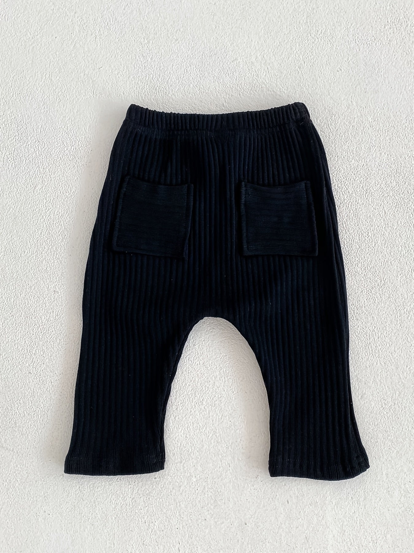 Kids Striped Cotton Long Pants with Pockets for Spring & Autumn