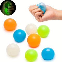 24pcs Glow In The Dark Sticky Balls Stress Balls For Adults