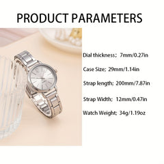 3pcs Small Fresh Alloy Children's Watch Rhinestone Jewelry Set