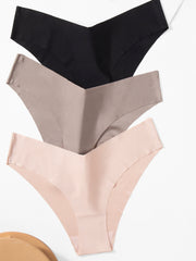 5Pcs Seamless Stretchy Panties V-shaped Intimates Women's Lingerie