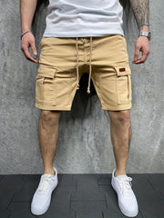 Men's Classic Cotton Cargo Shorts for Outdoor Activities