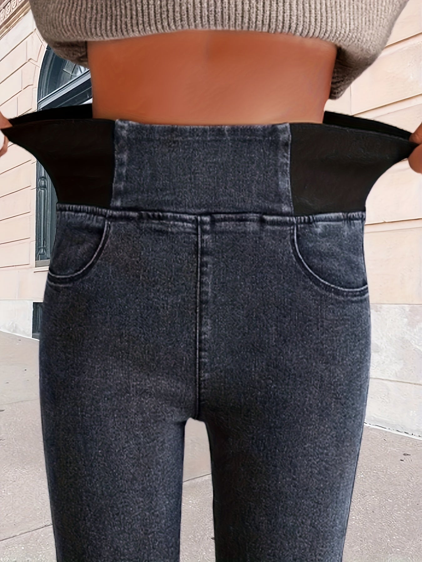 Colorblock High Rise Skinny Jeans