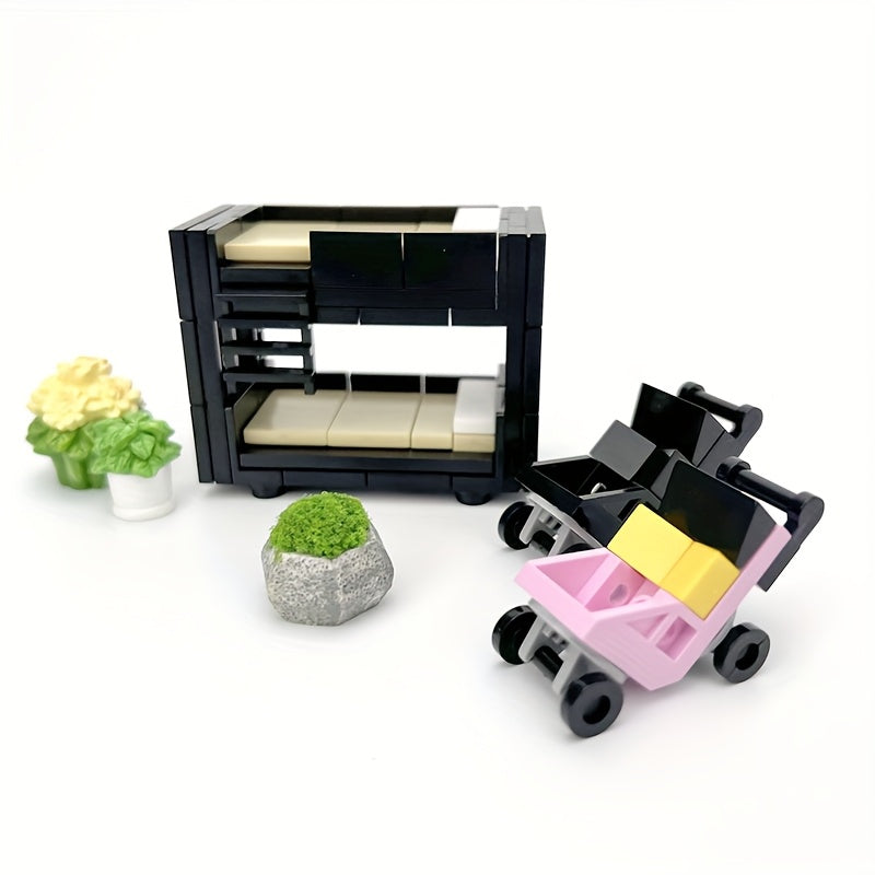 Home Scene Small Particle Building Blocks Set with Accessories