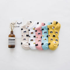 5 Pairs Women's Cat Socks - Funny Claw Ankle Socks