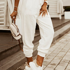Elastic Waist Pants Long Length Summer Workout Pants Women's Clothing