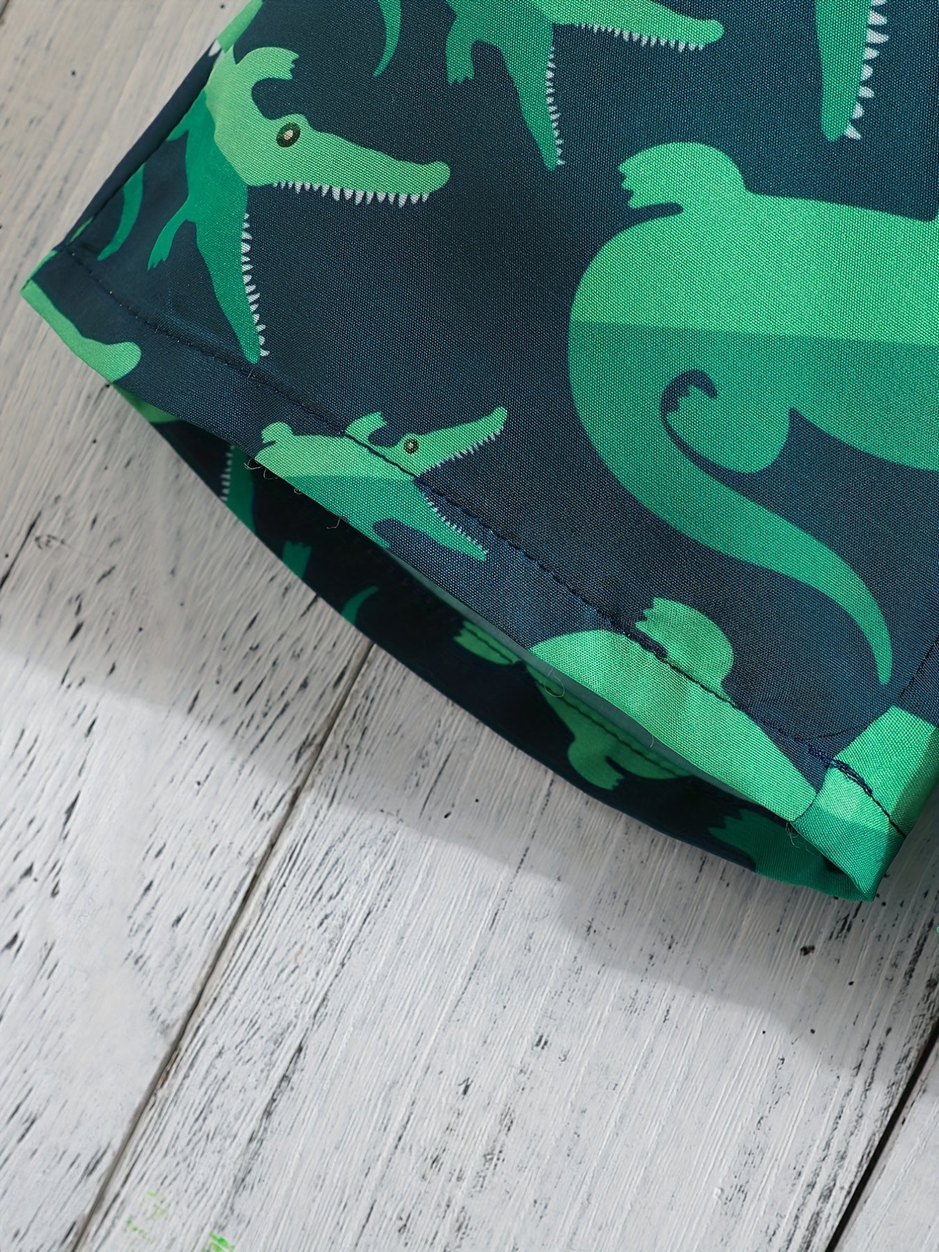Boys Croc Print Casual Shorts for Vacation Beach Kids Summer