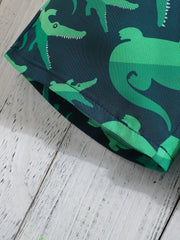 Boys Croc Print Casual Shorts for Vacation Beach Kids Summer