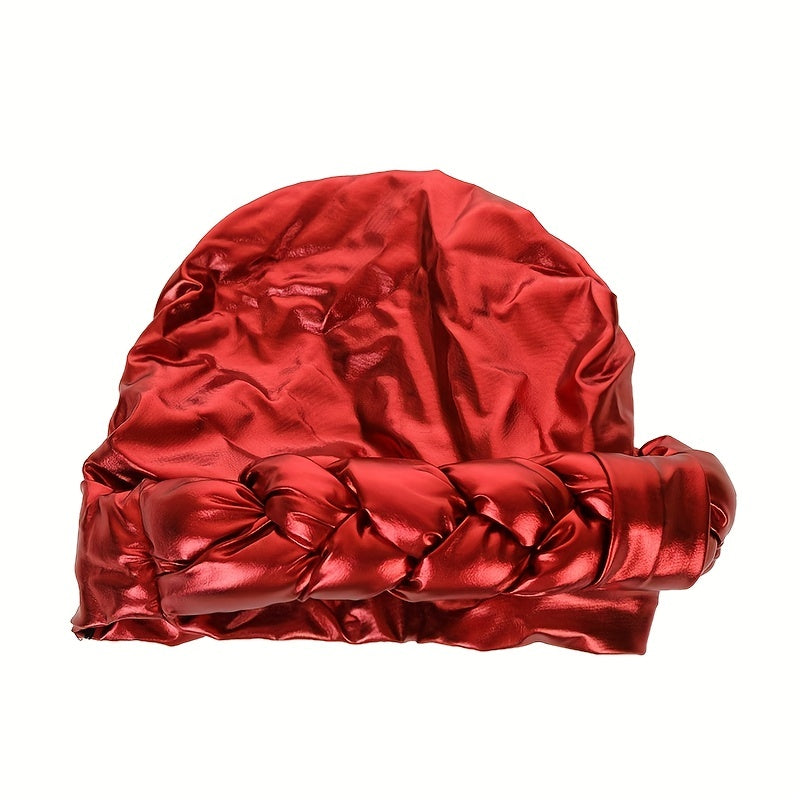 Red Hot Stamping Turban Cap Elastic Head Wrap Ramadan Scarf Chemo Hats