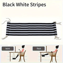 1pc Stripes Portable Footrest Hammock Lazy Leisure Desk Swing Footrest