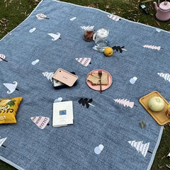 Portable Coarse Cloth Picnic Mat Thickened Outdoor Beach Tent Lawn Mat