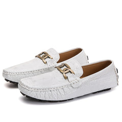 Metal Buckled Decor Loafers Slip-on Comfy Shoes
