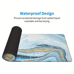 Marble Style Mouse Pad Gaming Mouse Pad 80x30cm Non-Slip Rubber Base Desk Mat
