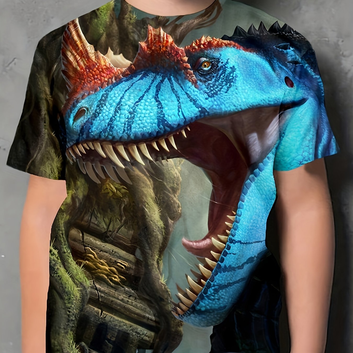 3D Dinosaur Print Kids T shirt Casual Short Sleeve Top Boy's Clothes