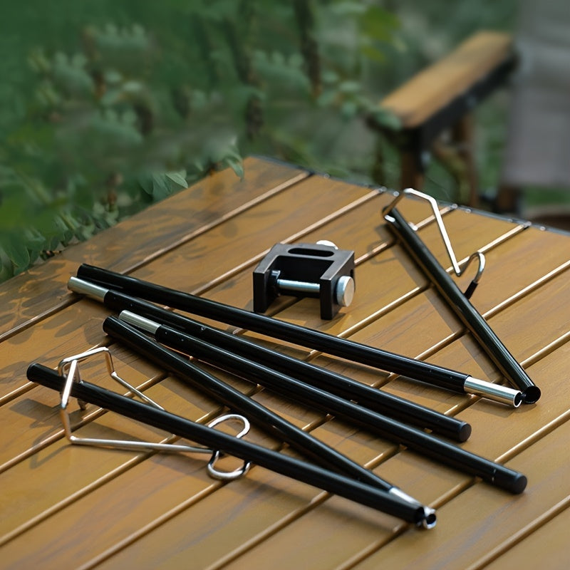 Folding Lamp Pole Collapsible Aluminum Lantern Stand Camping Light Holder