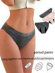 3 Pcs Women's Comfy Physiological Bikini Briefs Water absorbent Sanitary Pants