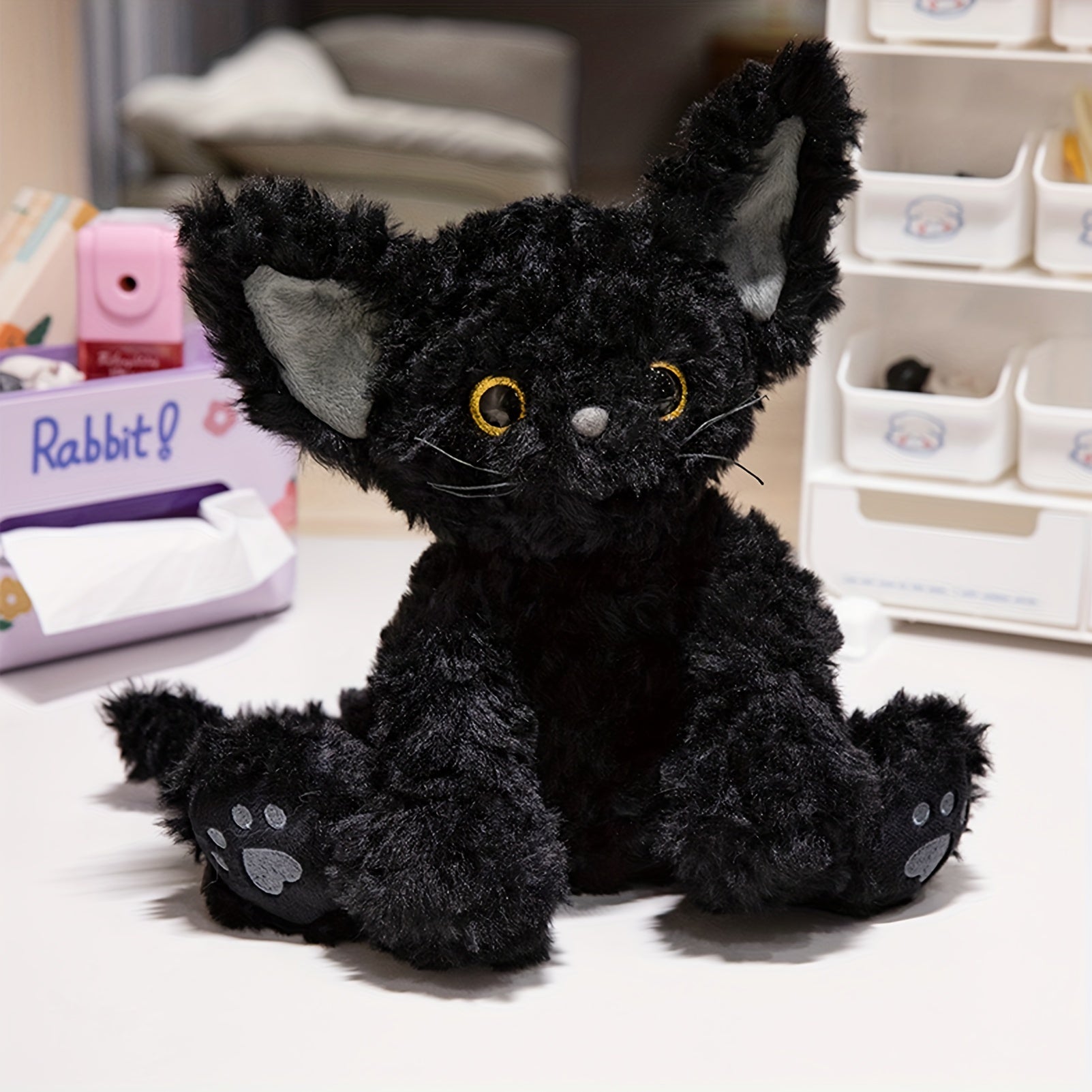 Cat Plush Toy Soft Stuffed Animal - Perfect Gift for Halloween and Christmas